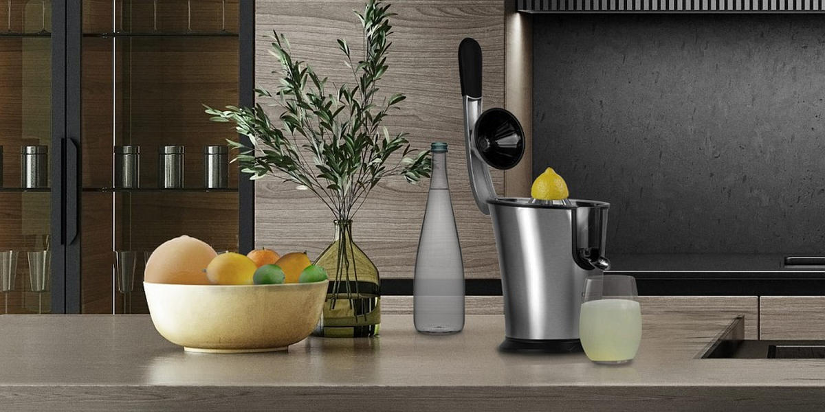 ZITRONENPRESSE  - Silberfarben/Schwarz, Basics, Kunststoff/Metall - CASO Design