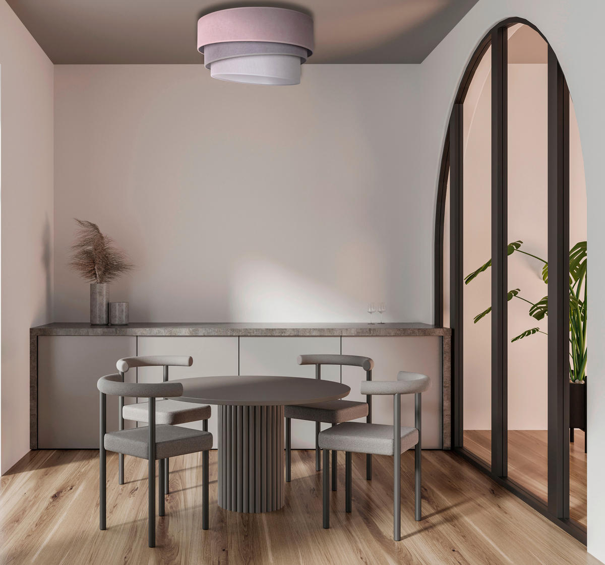 DECKENLEUCHTE Pastell 45/25 cm   - Multicolor, Design, Textil (45/25cm)