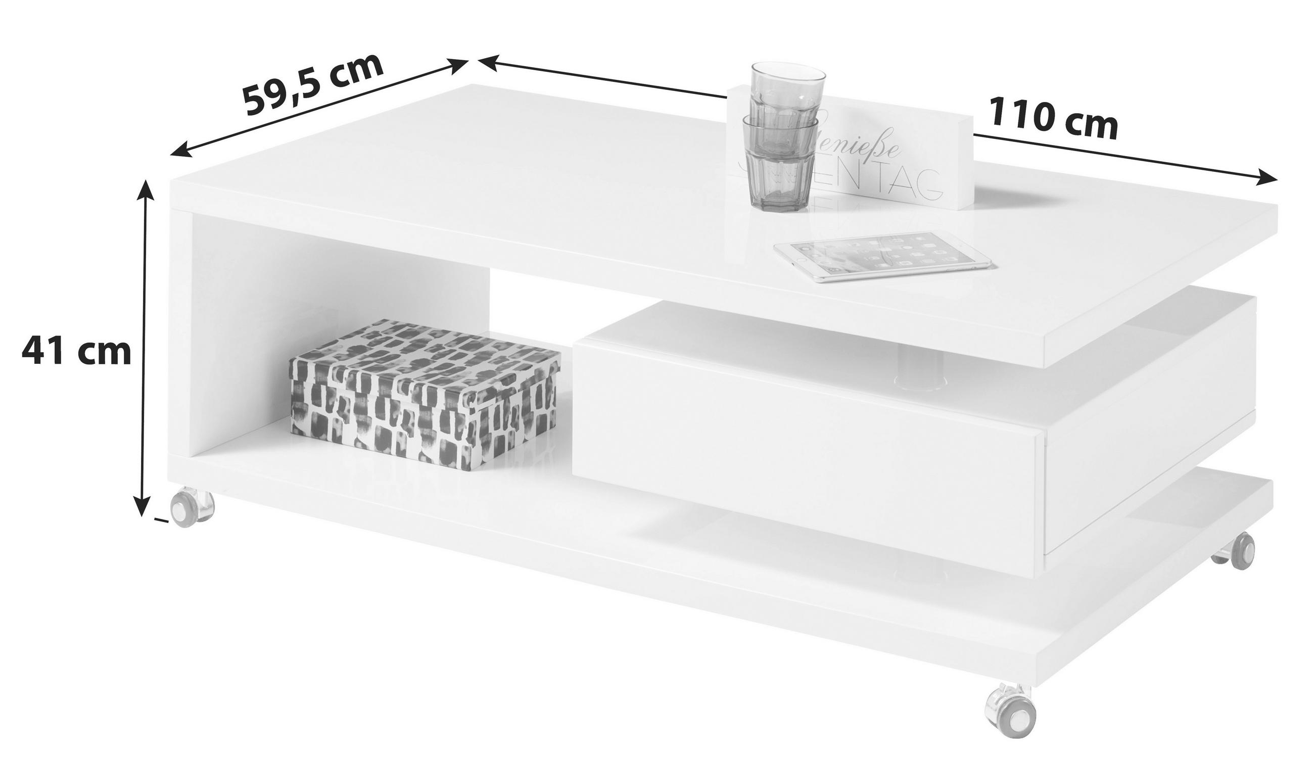 KLUB STOČIĆ  bela  - bela, Moderno, pločasti materijal (110/59,5/41cm) - Hom`in