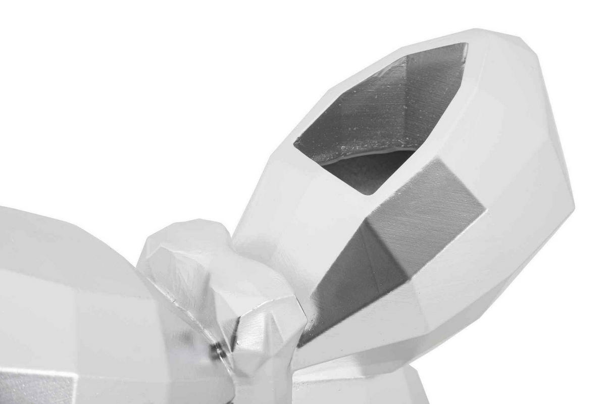 Vase Butterfly Silver  - Silberfarben, Basics, Kunststoff (22.5/15/8cm)