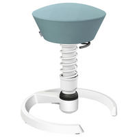 BÜROHOCKER 55/45,66/55 cm  - Pastellblau/Weiß, Basics, Textil/Metall (55/45,66/55cm) - Aeris