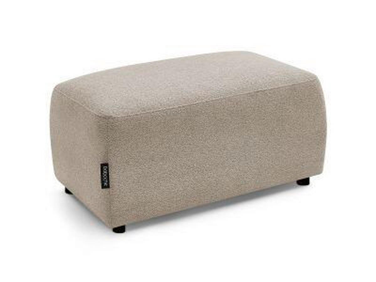 HOCKER ATILLA Flachgewebe Taupe  - Taupe/Schwarz, MODERN, Kunststoff/Textil (92/44/48cm)