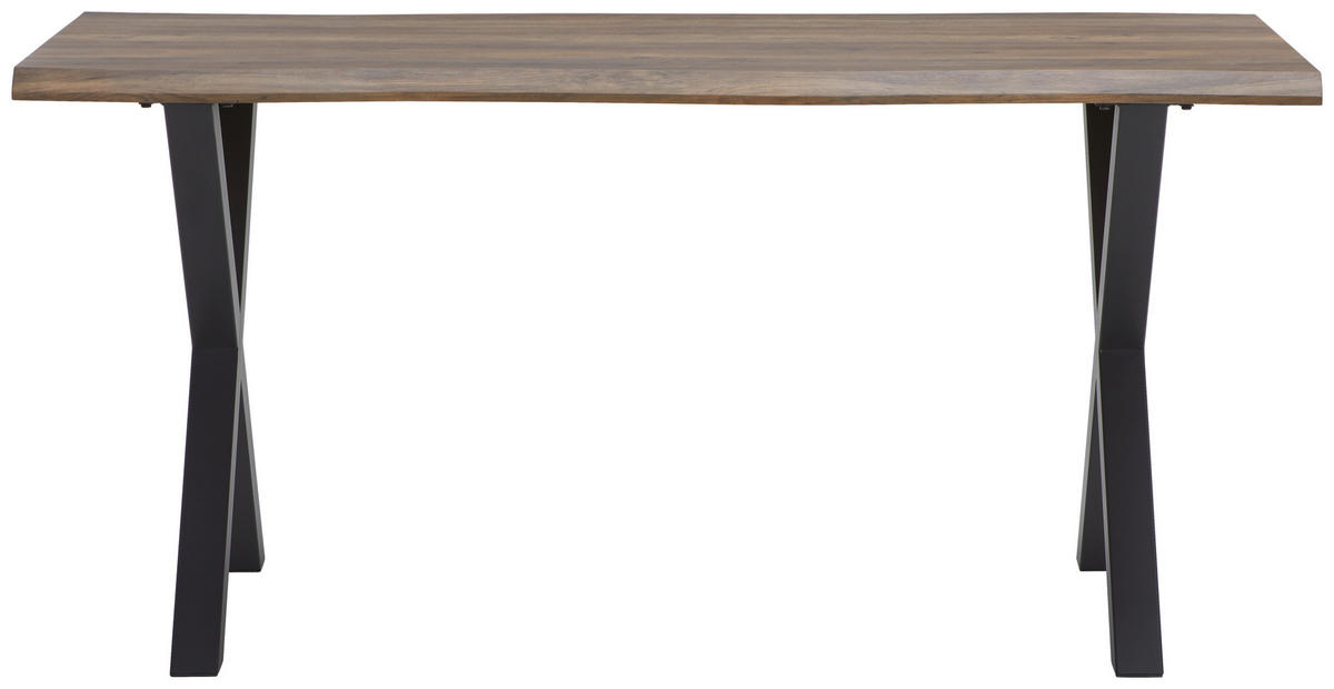 JÍDELNÍ STŮL, přírodní barvy, černá, 160/90/76 cm - černá/přírodní barvy, Moderní, kov/kompozitní dřevo (160/90/76cm) - MID.YOU