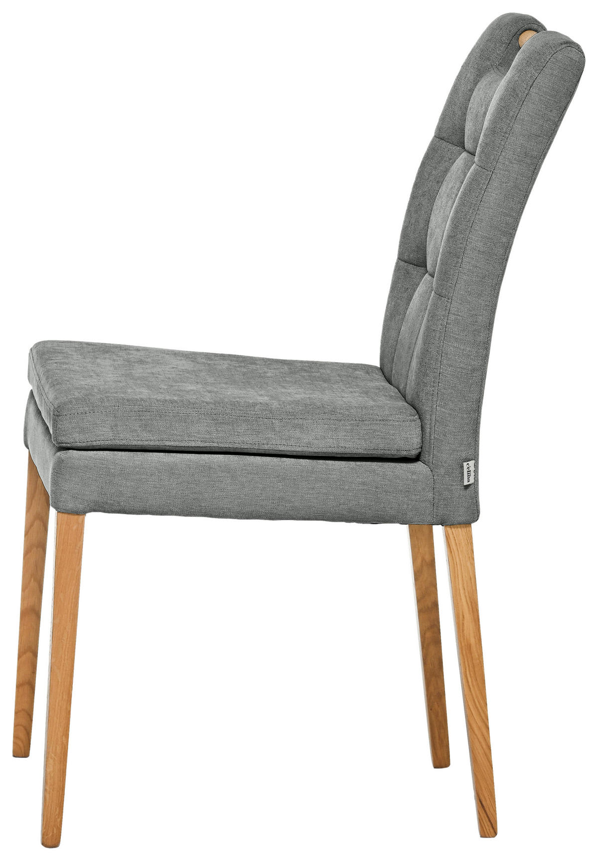 STUHL in Holz, Textil Grau, Eichefarben  - Eichefarben/Grau, KONVENTIONELL, Holz/Textil (47/91,5/59cm) - Celina Home
