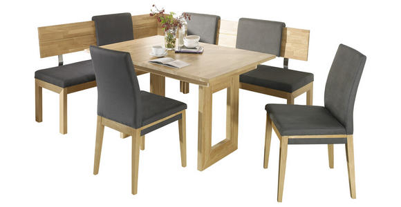 STUHL in Holz, Textil Anthrazit, Eichefarben - Eichefarben/Anthrazit, Natur, Holz/Textil (48/94/58cm) - Voleo
