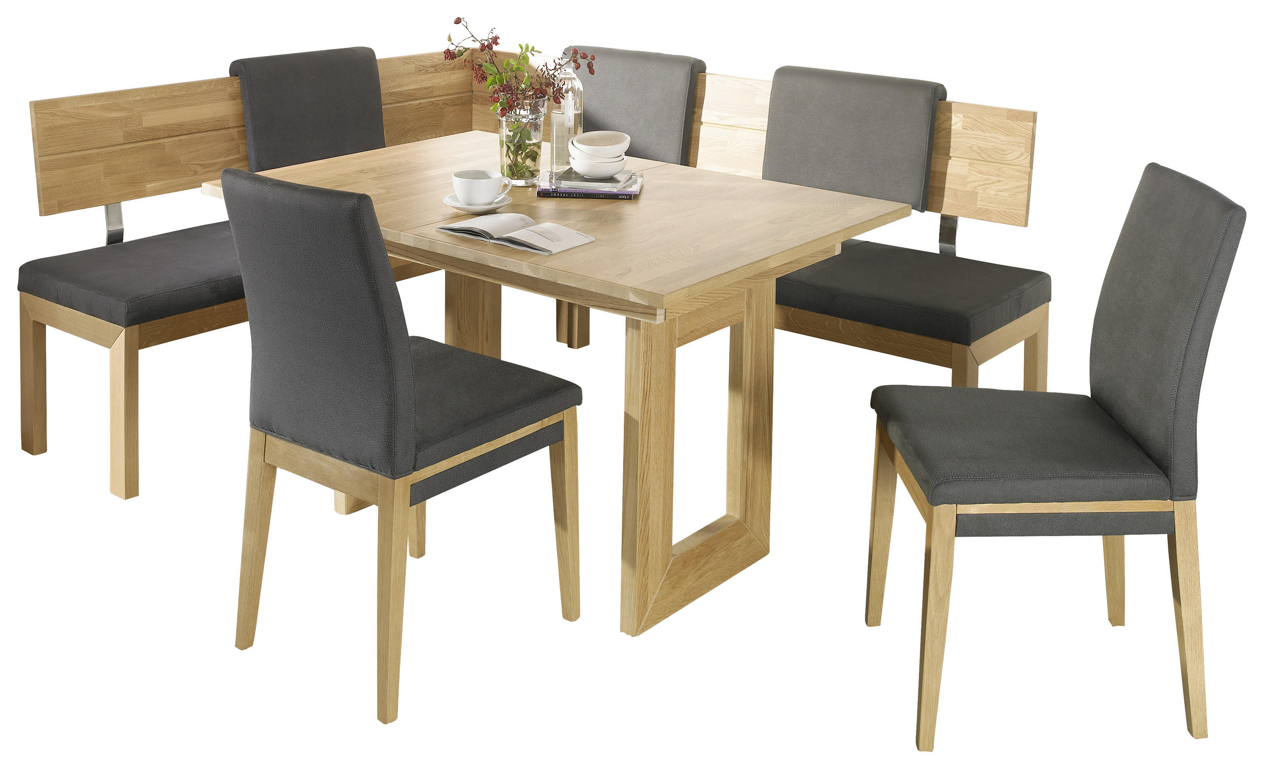ESSTISCH 130-180/90/75 cm Eiche massiv Holz Eichefarben rechteckig - Eichefarben, Natur, Holz (130-180/90/75cm) - Voleo