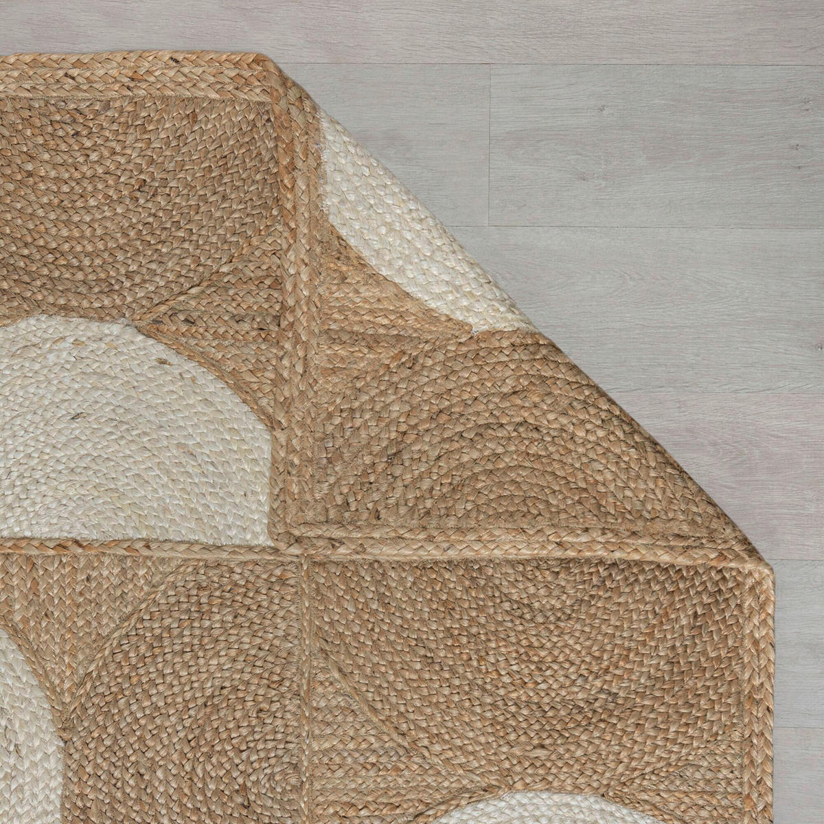 JUTETEPPICH 120/170 cm ECLIPSE JUTE Naturfarben, Weiß  - Naturfarben/Weiß, KONVENTIONELL, Textil (120/170cm)