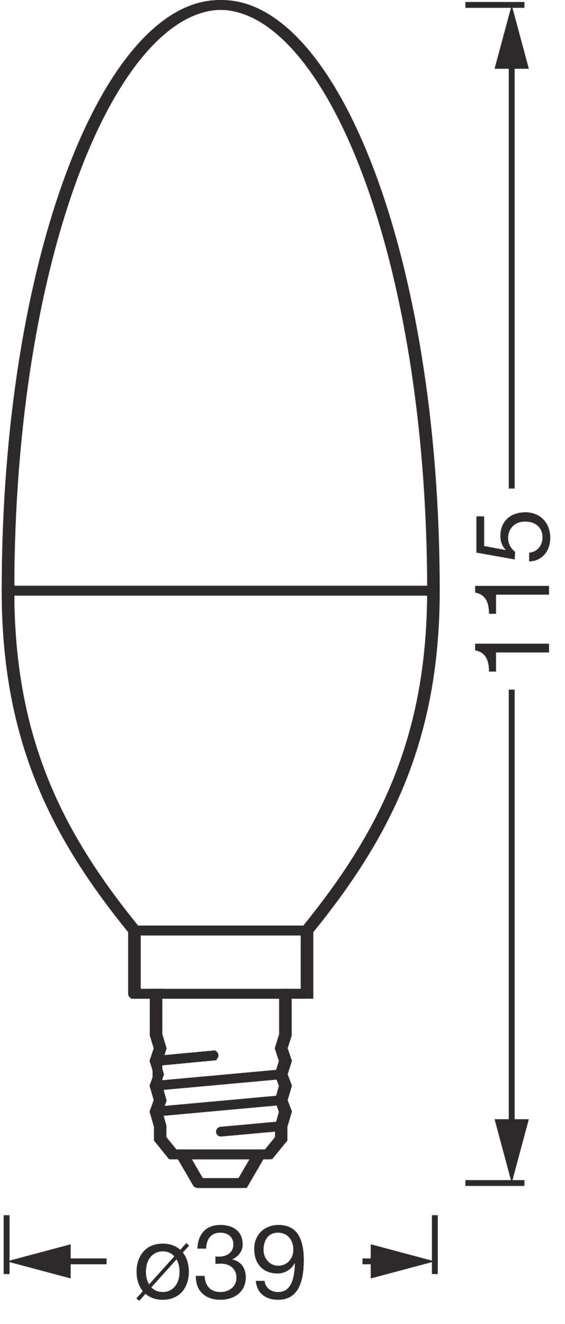 LED-LEUCHTMITTEL E14 4,9 W 470 lm  - Weiß, Basics, Kunststoff (3,9/11,5cm) - Osram