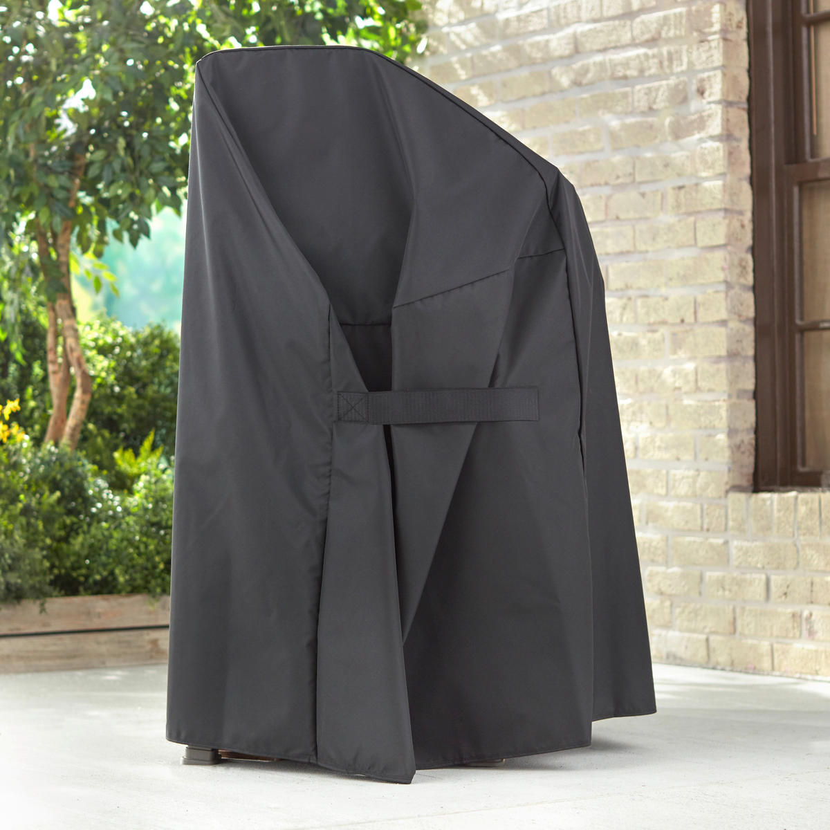 GRILLABDECKHAUBE 45/107/122 cm  - Schwarz, Basics, Kunststoff (45/107/122cm) - Weber Grill