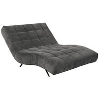 RELAXLIEGE SERIO Chenille Dunkelgrau  - Dunkelgrau/Schwarz, Design, Textil/Metall (118/83/168cm) - MID.YOU