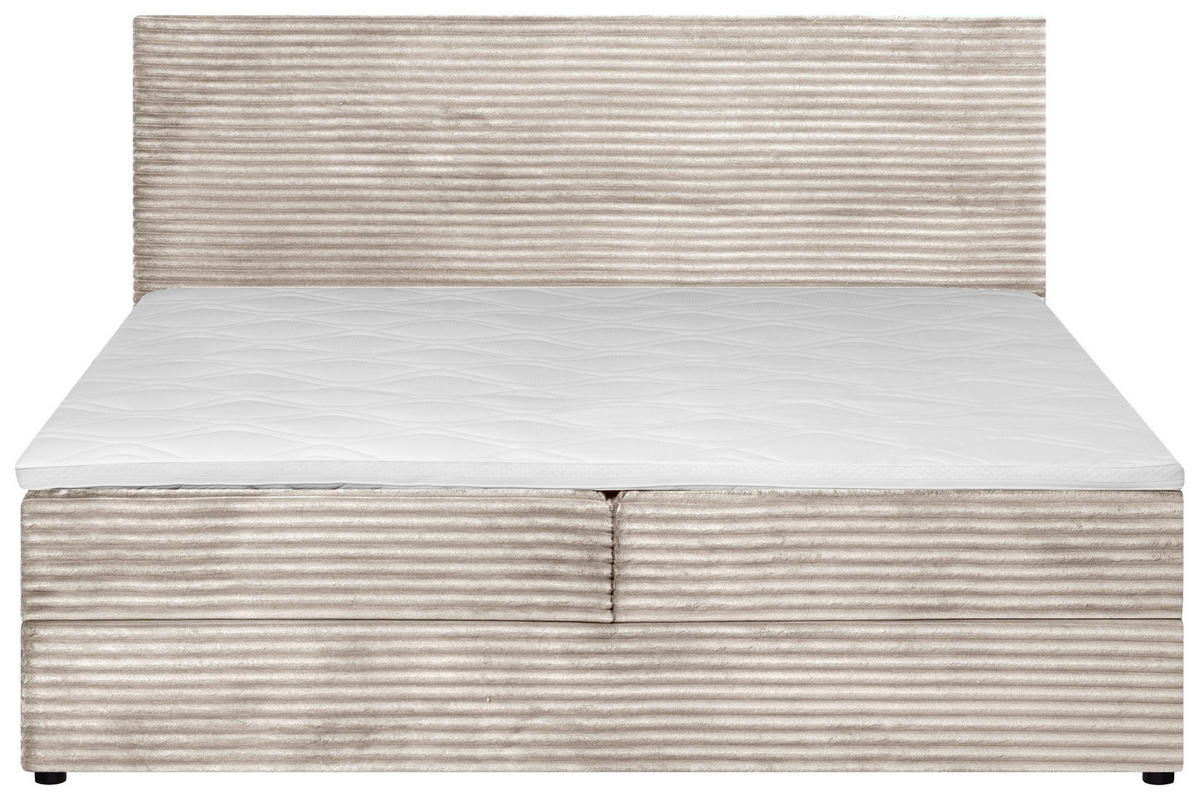 BOXBETT 140/200 cm  in Naturfarben  - Schwarz/Naturfarben, Trend, Kunststoff/Textil (140/200cm) - Boxxx