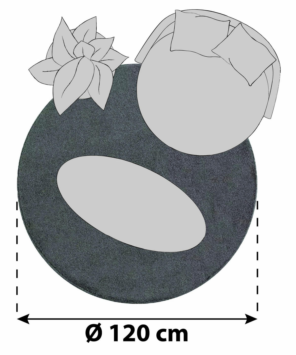 KOBEREC S VYSOKÝM VLASEM, 120 cm světle hnědá - světle hnědá, Design, textil (120cm) - Novel