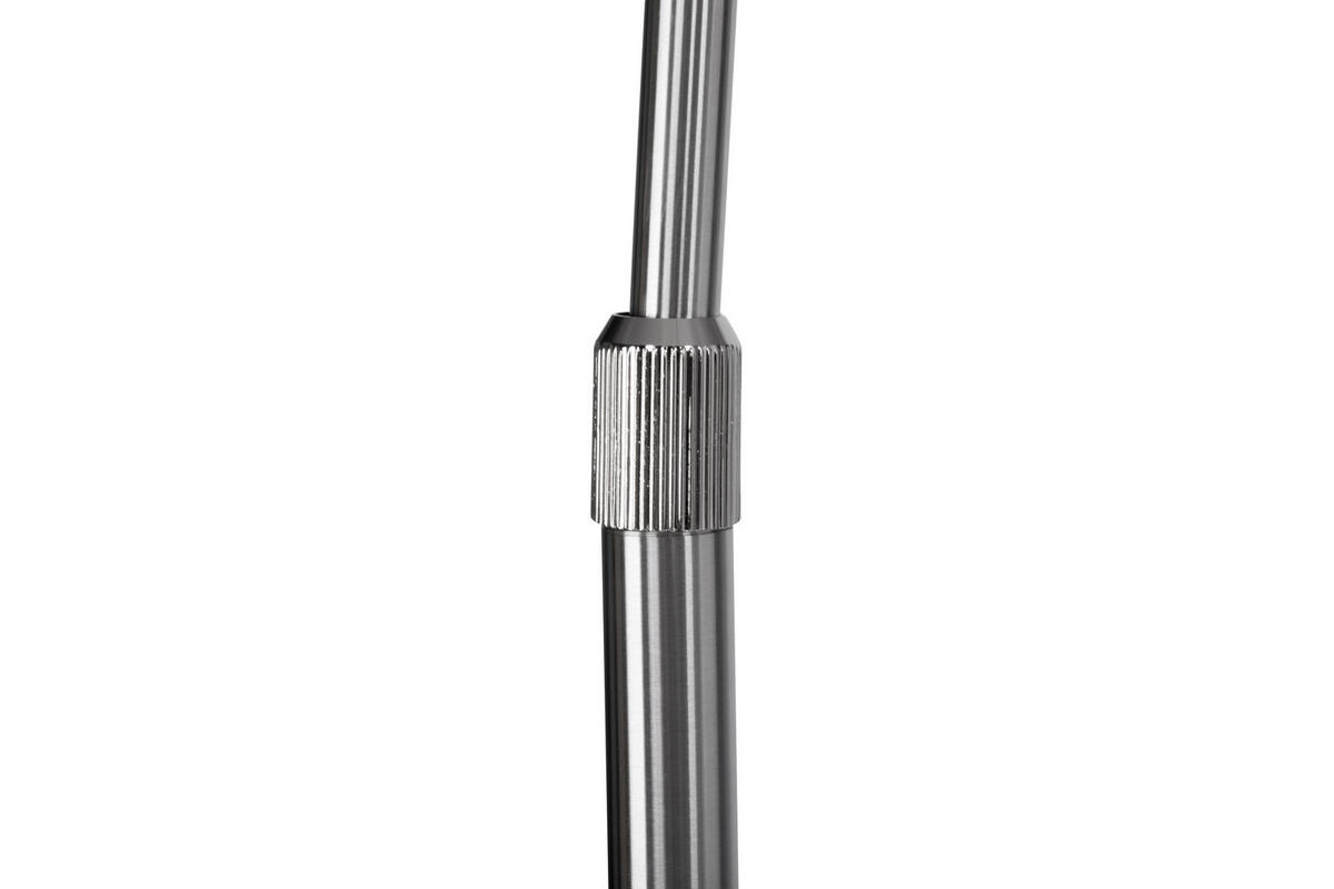 BOGENLEUCHTE 170/39/190-205 cm    - Nickelfarben, Design, Metall (170/39/190-205cm) - Novel