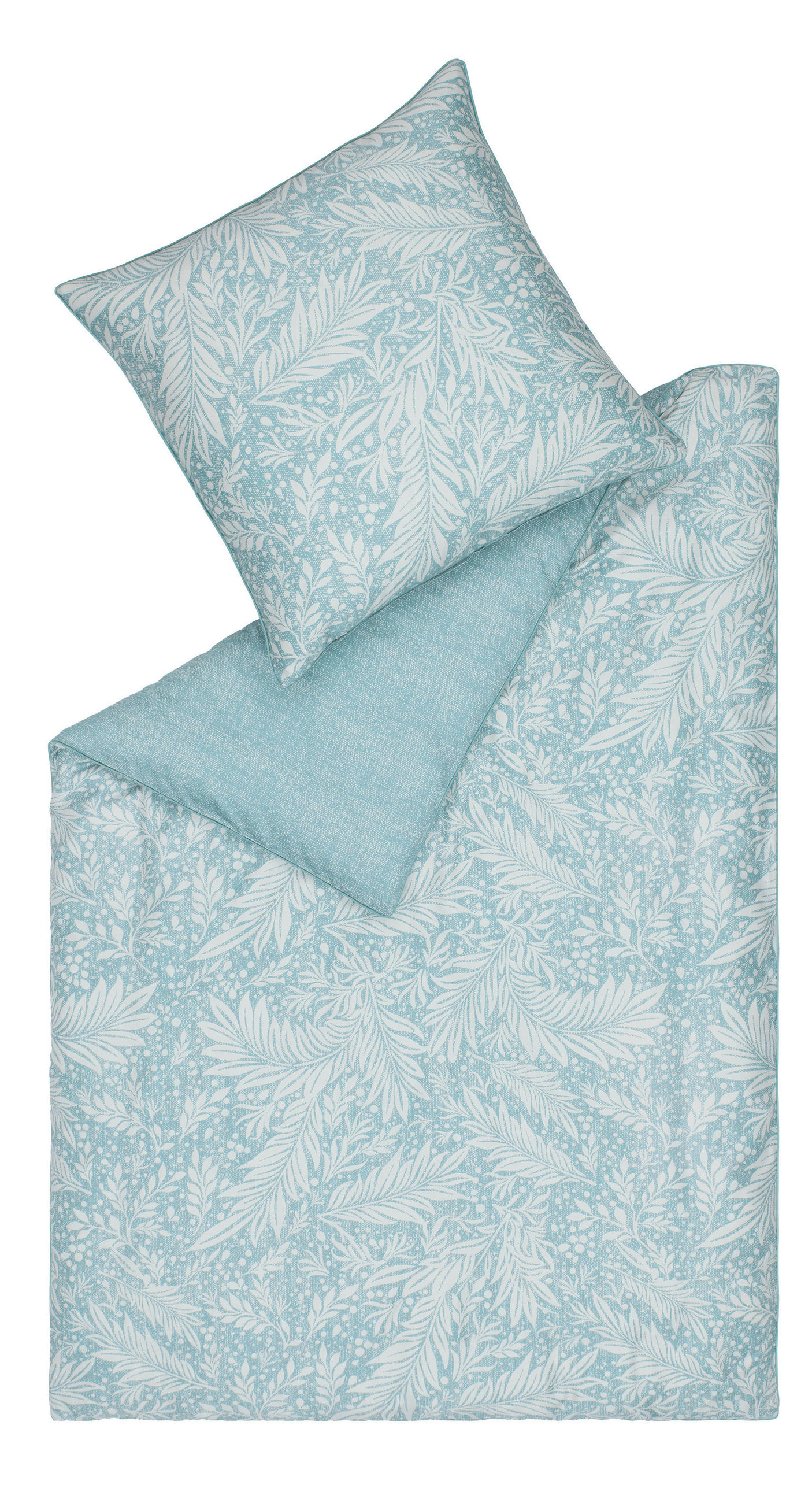 WENDEBETTWÄSCHE E-Victoria Satin 155/220 cm  - Türkis/Salbeigrün, Basics, Textil (155/220cm) - Esprit