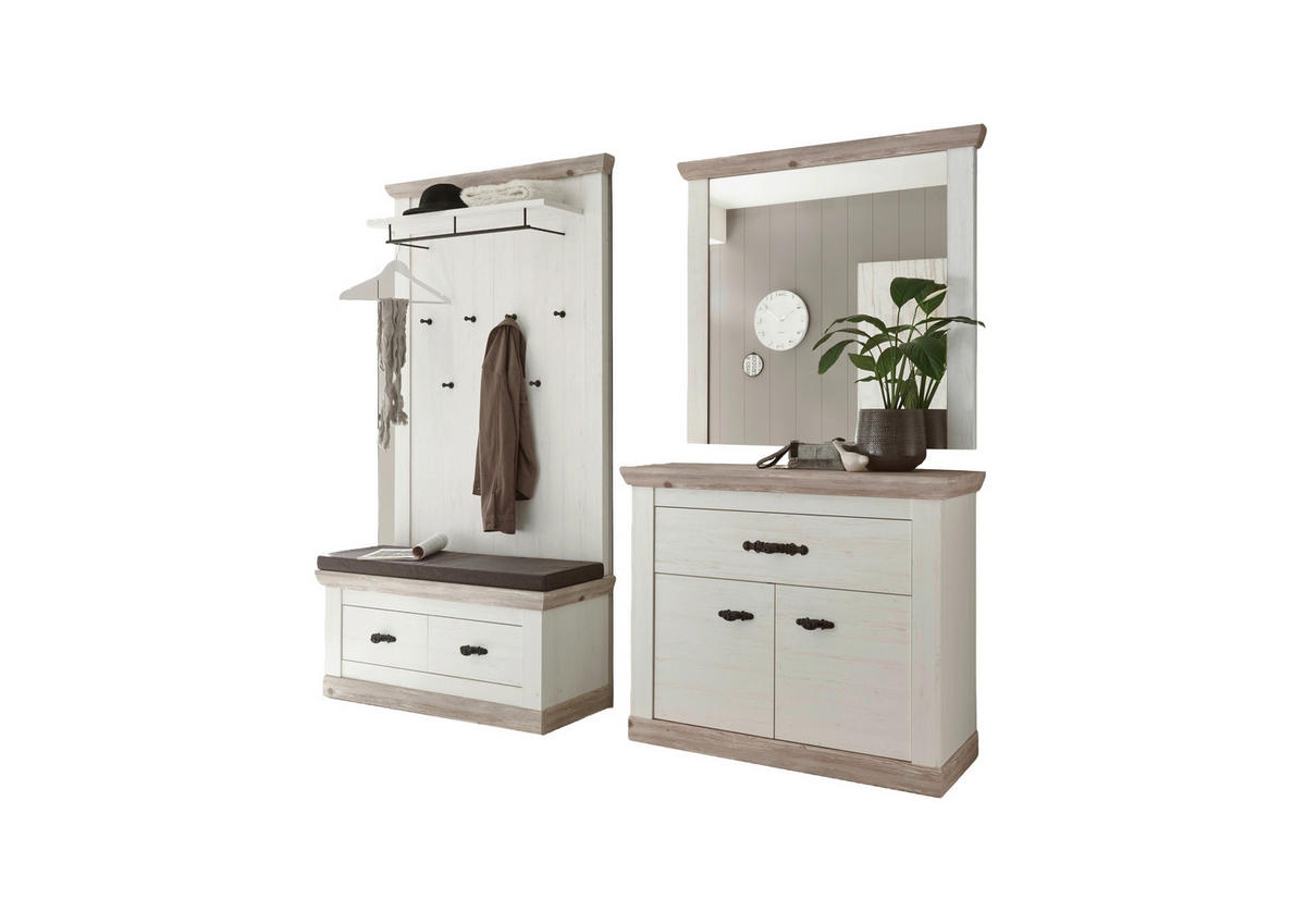 GARDEROBE 4-teilig  in 224/201/45 cm  - Hellbraun/Pinienfarben, Design, Holzwerkstoff (224/201/45cm) - MID.YOU