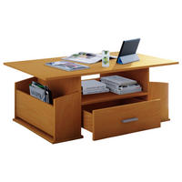 Couchtisch in Buchefarbe in Holzwerkstoff 110/52/44 cm  - Silberfarben/Buchefarben, Basics, Holzwerkstoff/Kunststoff (110/52/44cm) - MID.YOU
