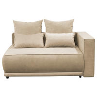 RÉCAMIERE in Plüsch Creme  - Creme/Rosa, Design, Kunststoff/Textil (168/73/99cm) - MID.YOU