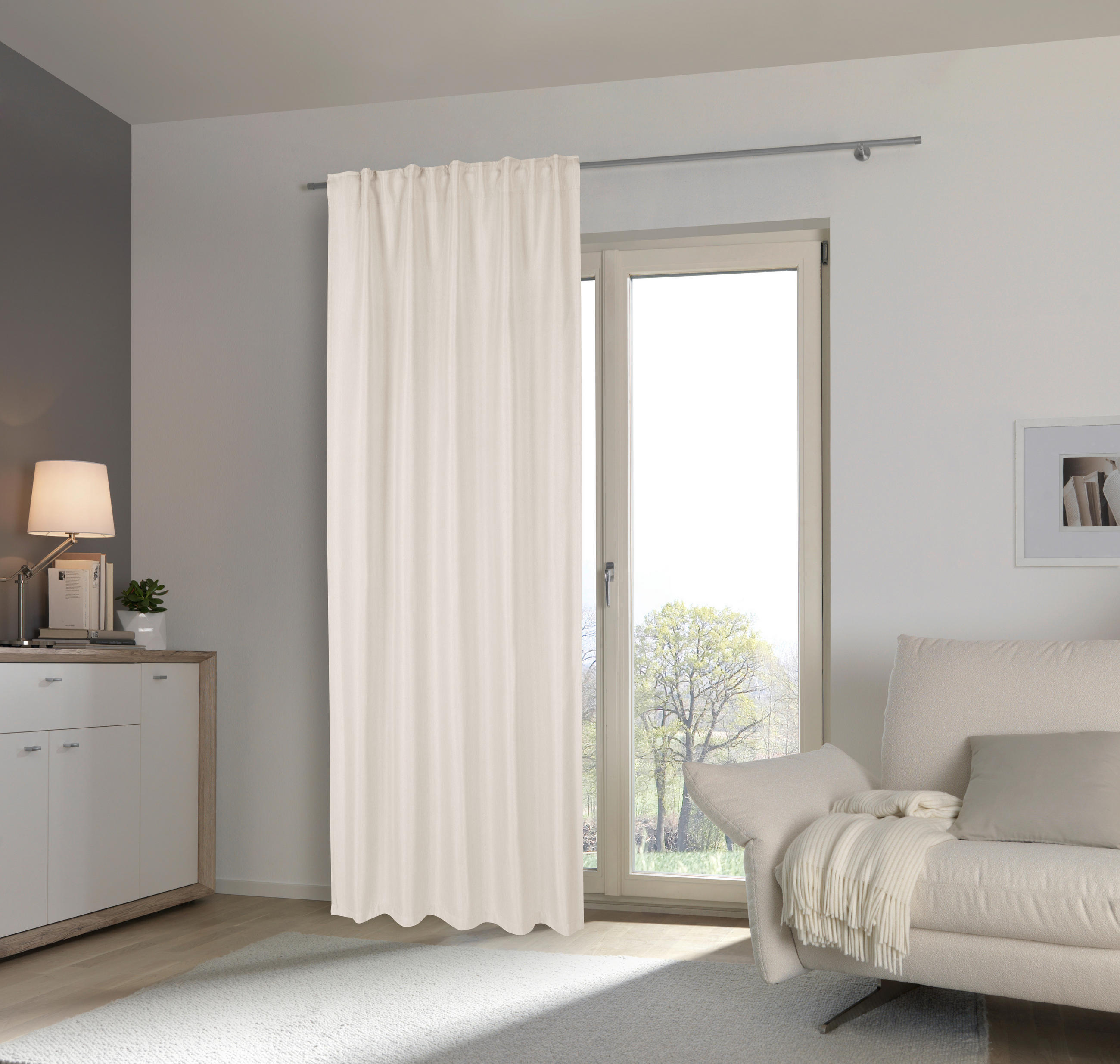 TERMOIZOLAČNÍ ZÁVĚS, zatemnění, 140/245 cm - krémová, Basics, textil (140/245cm) - Esposa