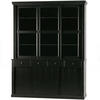 VITRINE  in vollmassiv Kiefer Schwarz  - Schwarz, Design, Glas/Holz (166/214/48cm) - Livetastic