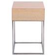 NACHTKÄSTCHEN in furniert Eiche Silberfarben, Eichefarben  - Eichefarben/Silberfarben, Basics, Holz/Holzwerkstoff (40/62/40cm) - Xora