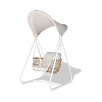 LJULJAČKA VRTNA  metal   - bijela/prirodne boje, Moderno, metal/tekstil (120/192/103cm) - Ambia Garden