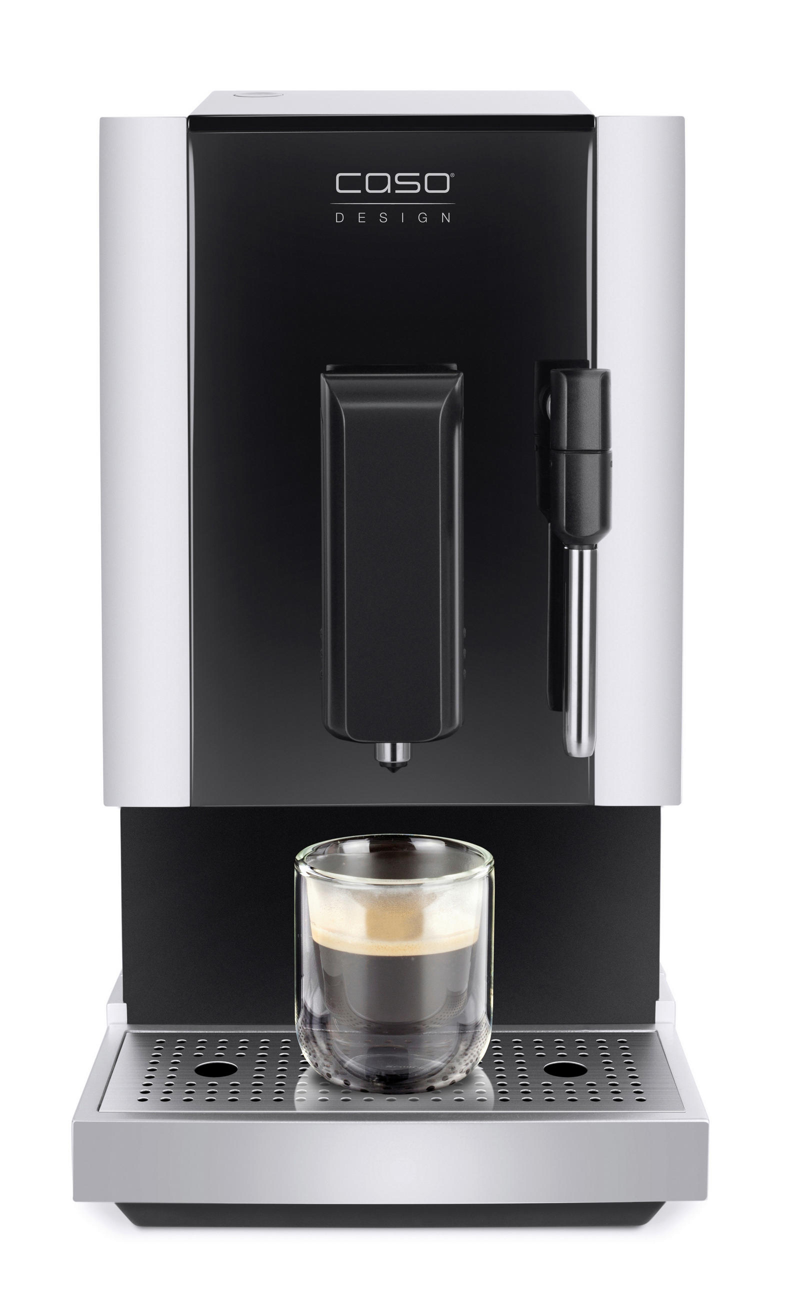 KAFFEEVOLLAUTOMAT  - Silberfarben/Schwarz, Basics (18/33,5/40cm) - CASO Design