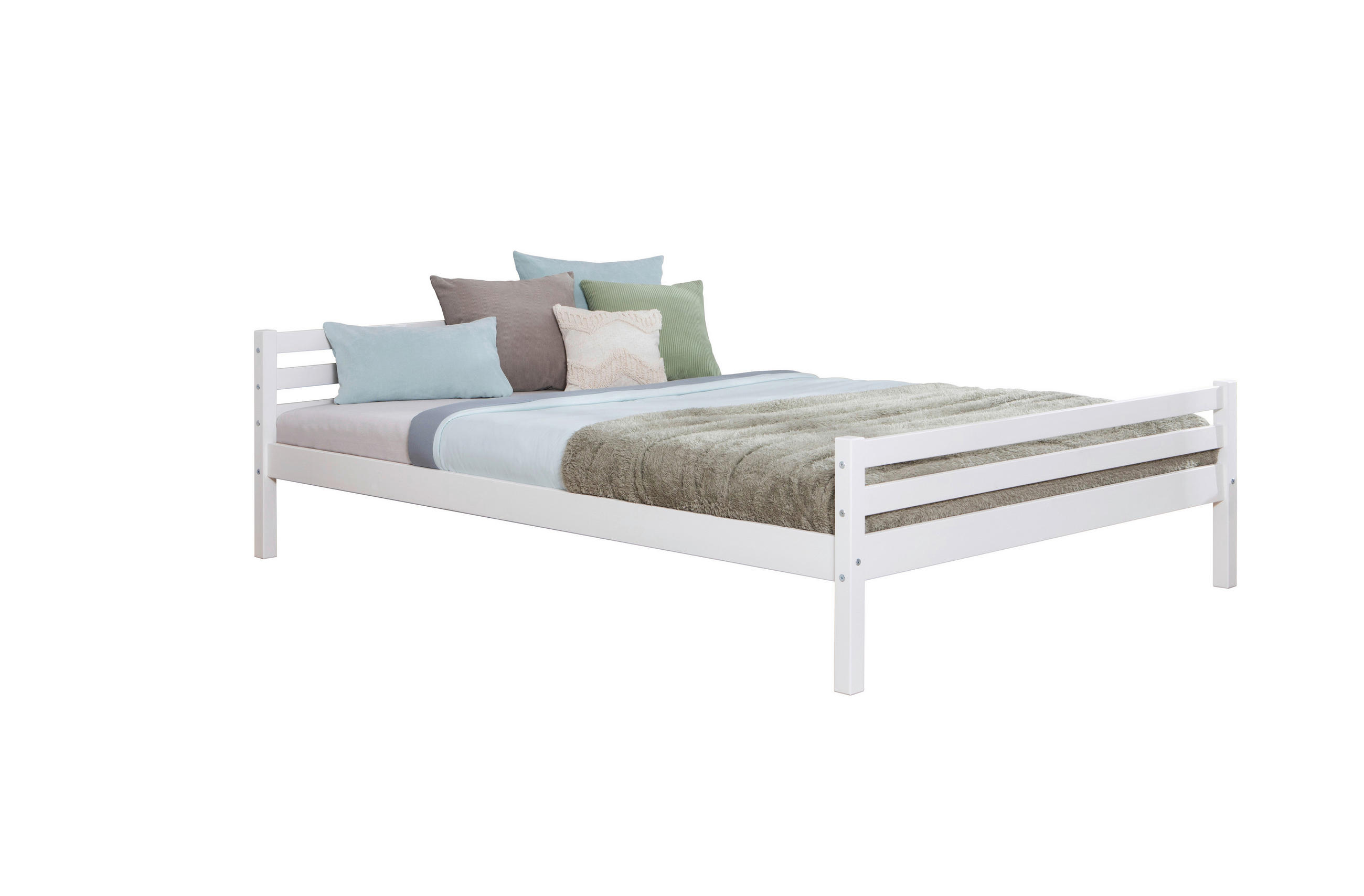BETT 140/200 cm  in Weiß  - Weiß, KONVENTIONELL, Holz (140/200cm) - MID.YOU