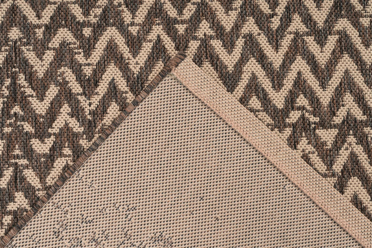 LÄUFER 80/150 cm Splash 600 Braun / Creme Braun, Creme  - Creme/Braun, KONVENTIONELL, Textil (80/150cm)