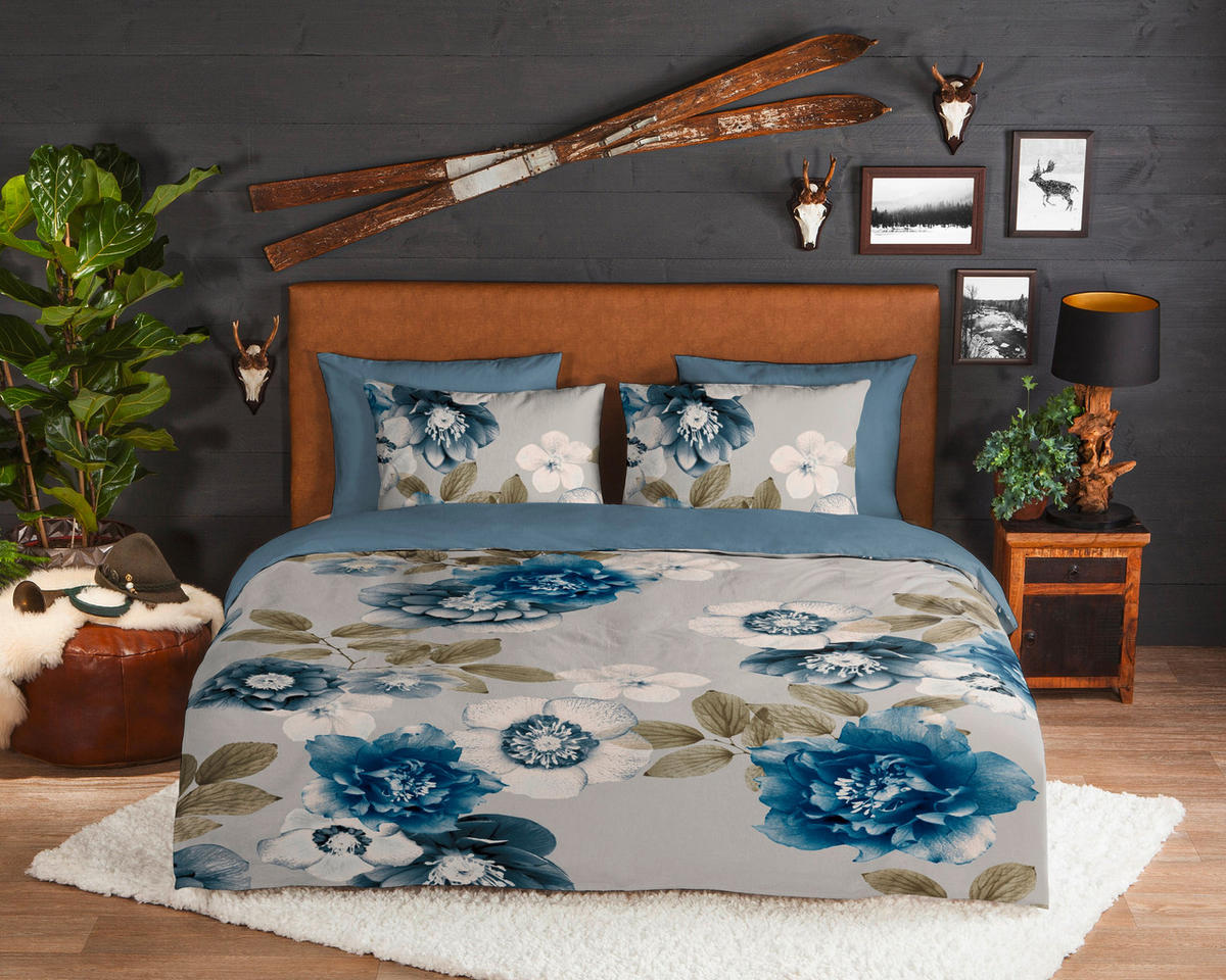 BETTWÄSCHE Good Morning Flanell, Biber 140/200 cm  - Blau/Multicolor, Design, Textil (140/200cm)