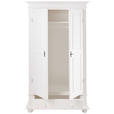 GARDEROBENSCHRANK in 110/192/58 cm - Schwarz/Weiß, LIFESTYLE, Holz/Metall (110/192/58cm) - Landscape