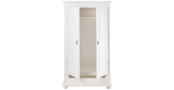 GARDEROBENSCHRANK in 110/192/58 cm - Schwarz/Weiß, LIFESTYLE, Holz/Metall (110/192/58cm) - Landscape