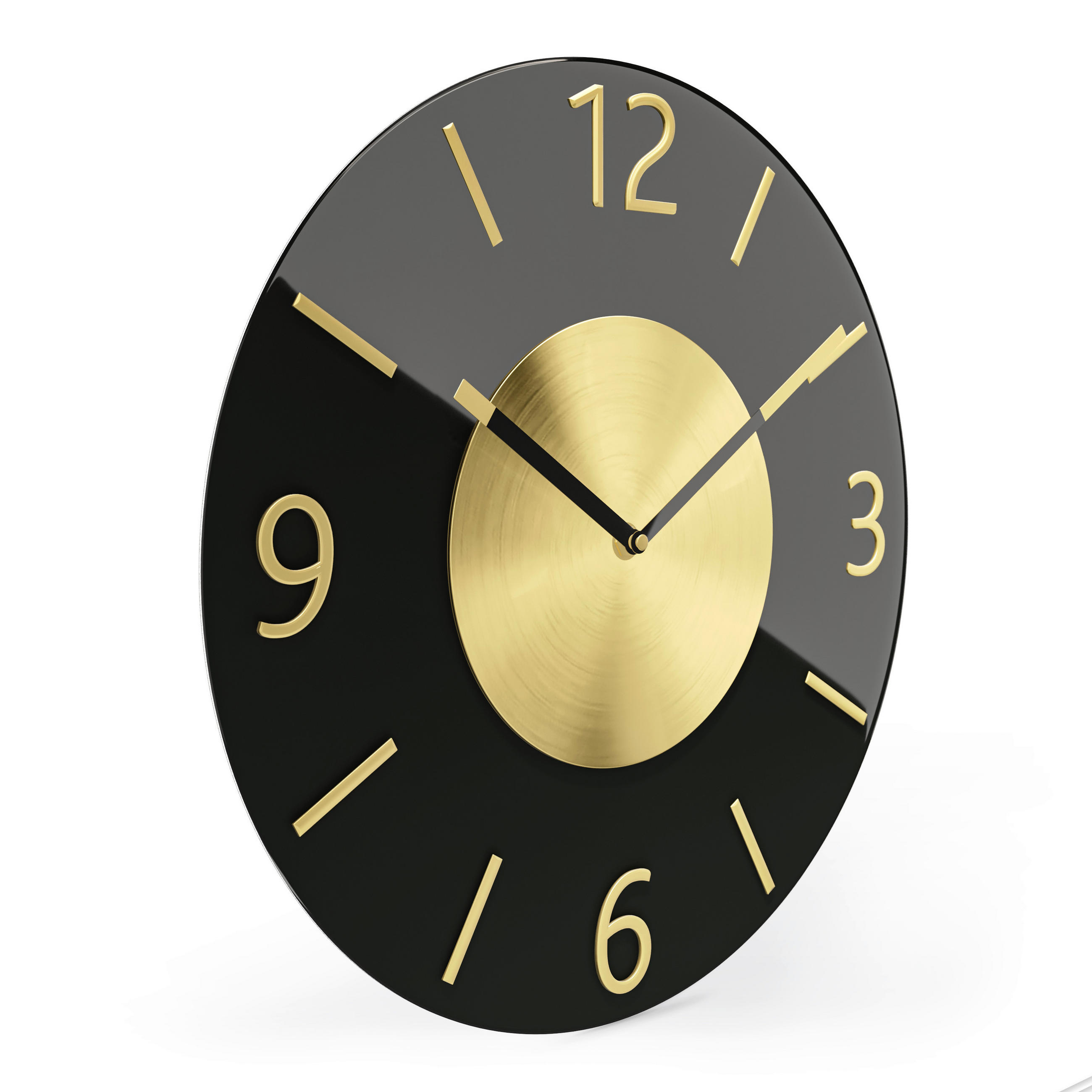 WANDUHR  Schwarz 32 cm  - Schwarz, Basics, Glas (32cm)