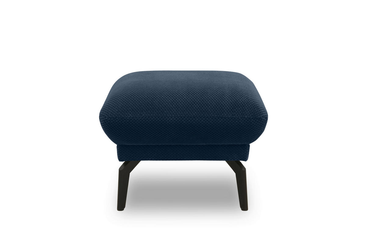 HOCKER in Textil Blau  - Blau/Schwarz, Design, Textil/Metall (57/46/57cm) - MID.YOU
