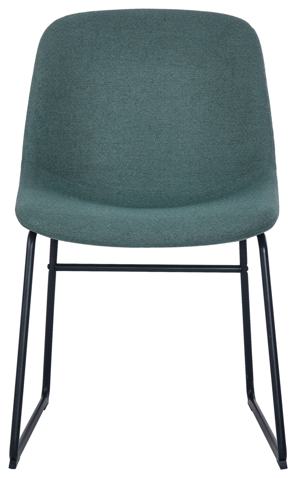 BESUCHERSTUHL Dunkelgrün, Schwarz  - Dunkelgrün/Schwarz, KONVENTIONELL, Textil/Metall (50/81/56,5cm) - Hom`in