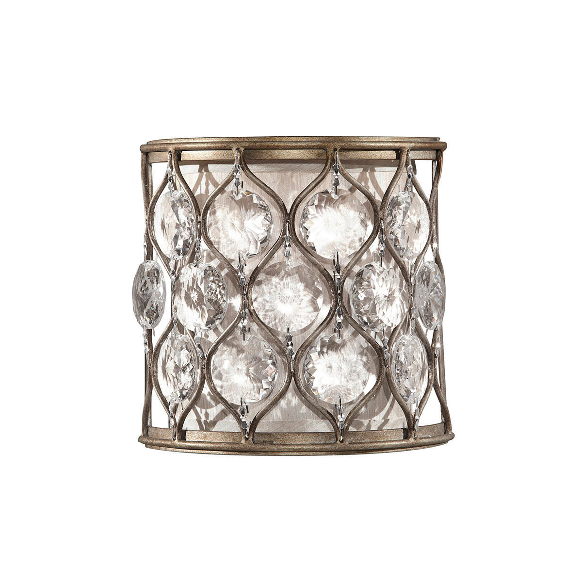 WANDLEUCHTE Lucia 20.3 /20.3 /11.4 cm   - Silberfarben, KONVENTIONELL, Metall (20.3 /20.3 /11.4cm) - Elstead Lighting
