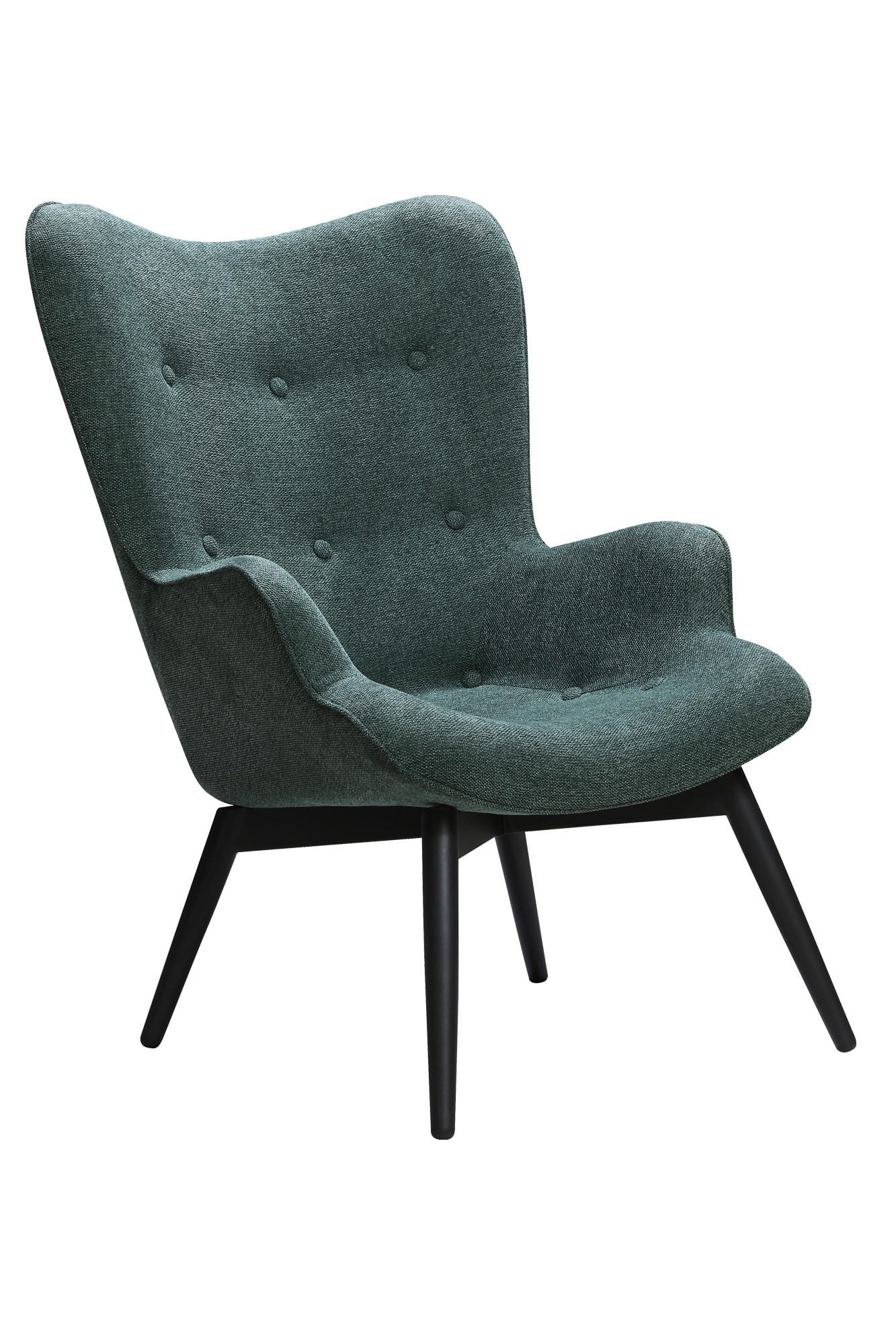 SESSEL in Struktur Waldgrün  - Waldgrün/Schwarz, MODERN, Textil/Metall (80/92/99cm) - Livetastic