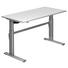 SCHREIBTISCH - Silberfarben/Weiß, Design, Holzwerkstoff/Metall (160/72-119/80cm) SCHREIBTISCH - Silberfarben/Weiß, Design, Holzwerkstoff/Metall (160/72-119/80cm)