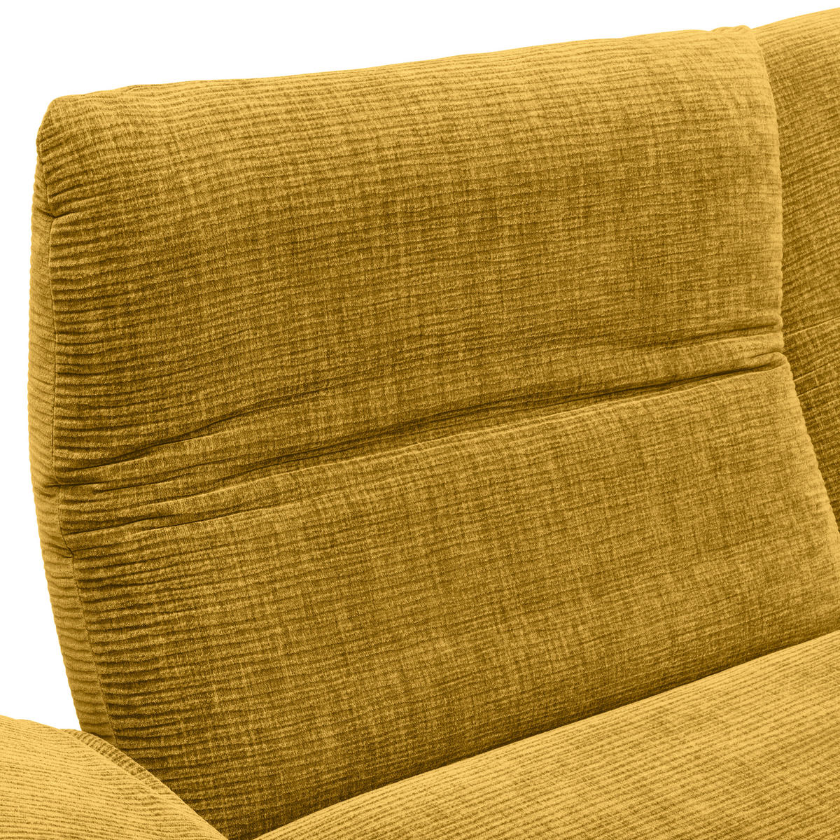 ECKSOFA in Flachgewebe Currygelb  - Currygelb/Edelstahlfarben, Design, Textil/Metall (209/277cm) - Koinor
