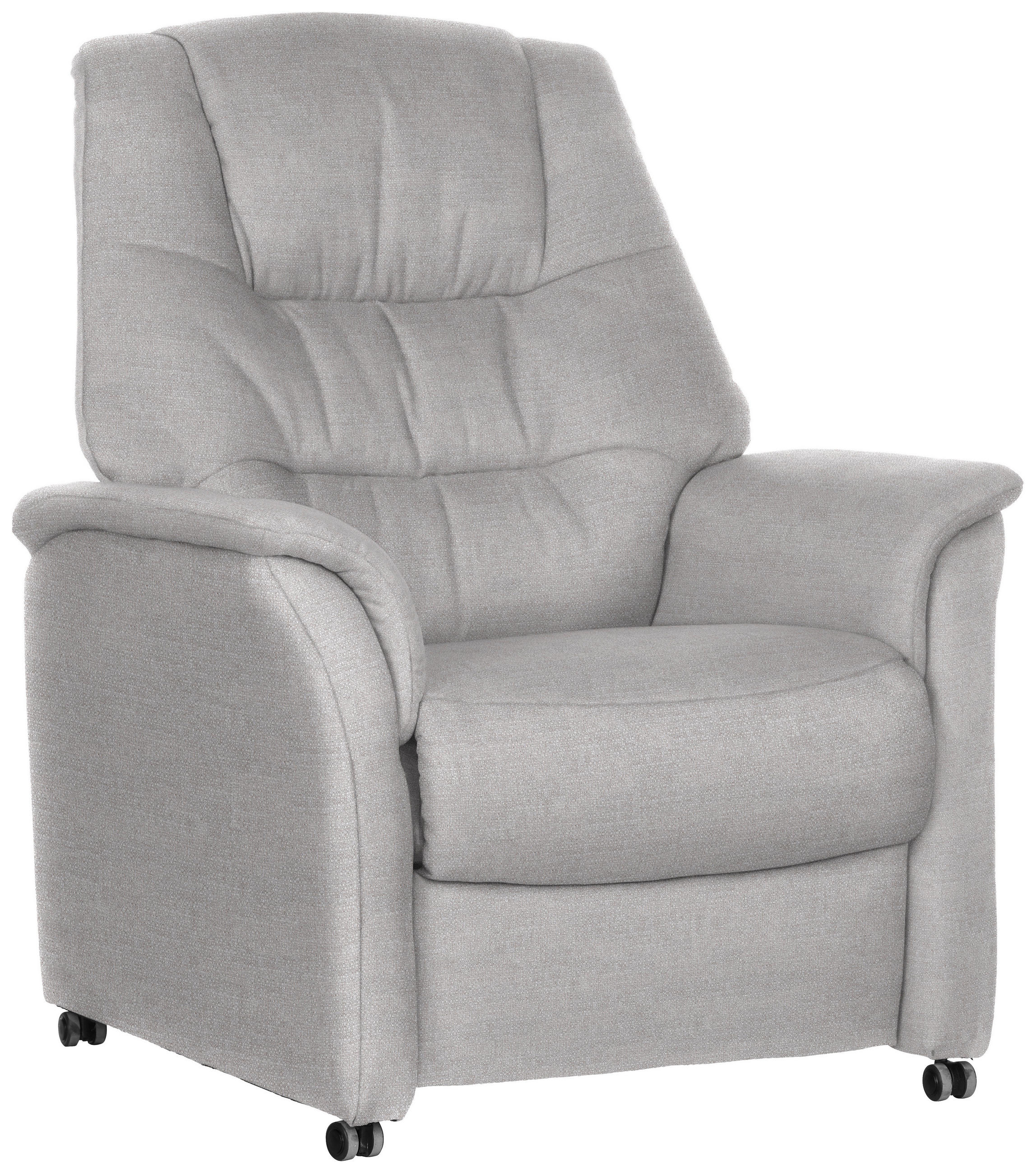 RECLINERFÅTÖLJ i flatväv ljusgrå  - ljusgrå, Klassisk, textil (85/107/84cm) - Livetastic