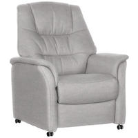 RECLINERFÅTÖLJ i flatväv ljusgrå  - ljusgrå, Klassisk, textil (85/107/84cm) - Livetastic