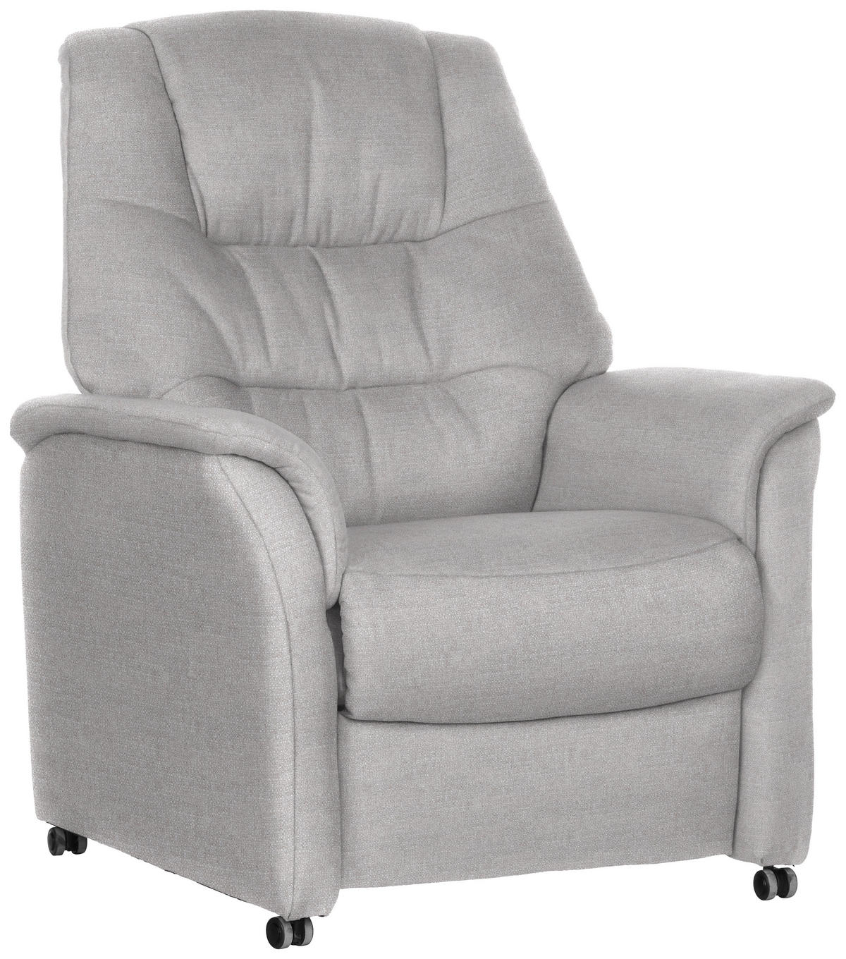 RECLINERFÅTÖLJ i flatväv ljusgrå  - ljusgrå, Klassisk, textil (85/107/84cm) - Livetastic