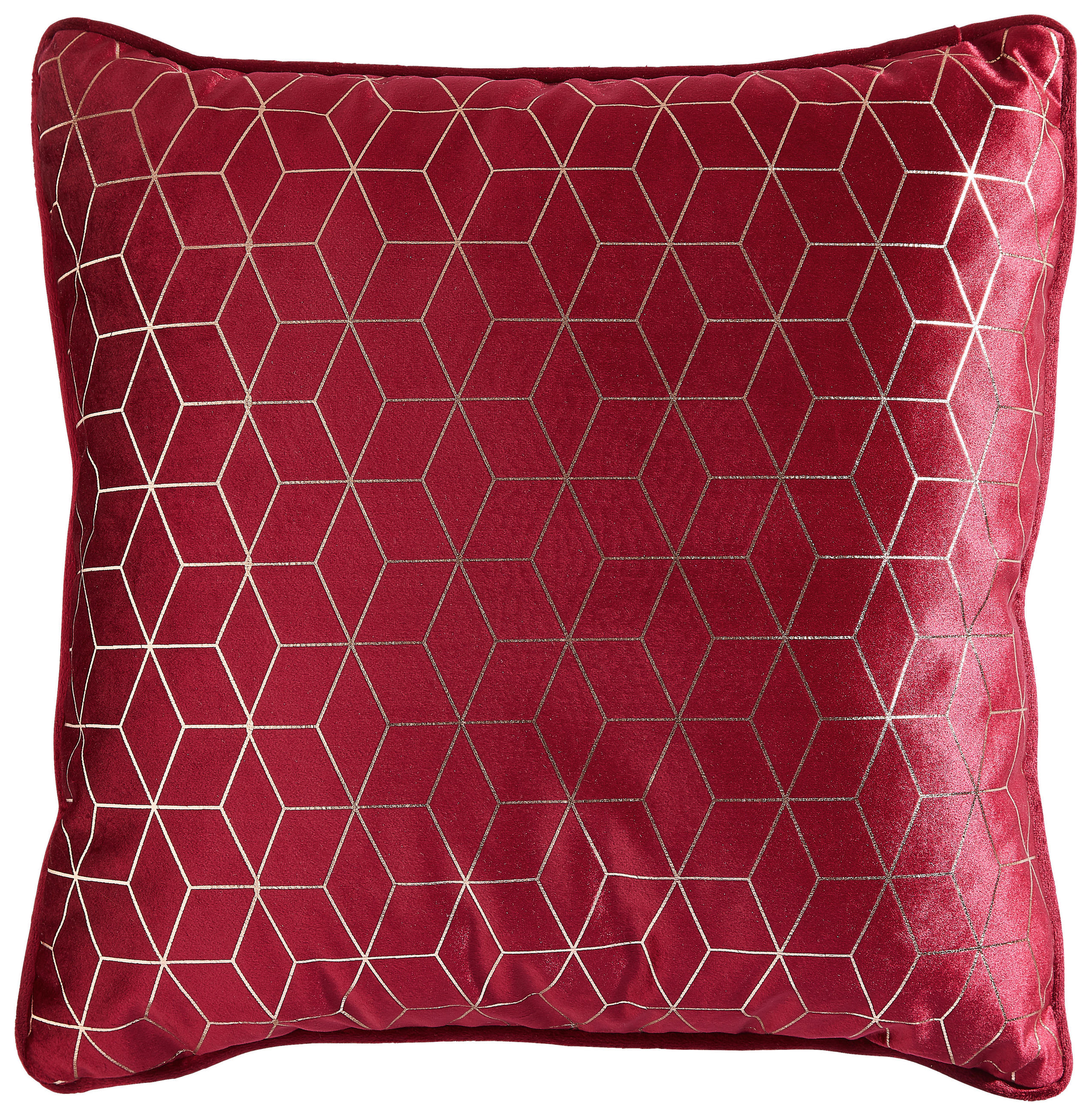 ZIERKISSEN 45/45 cm  - Dunkelrot, Trend, Textil (45/45cm) - Novel