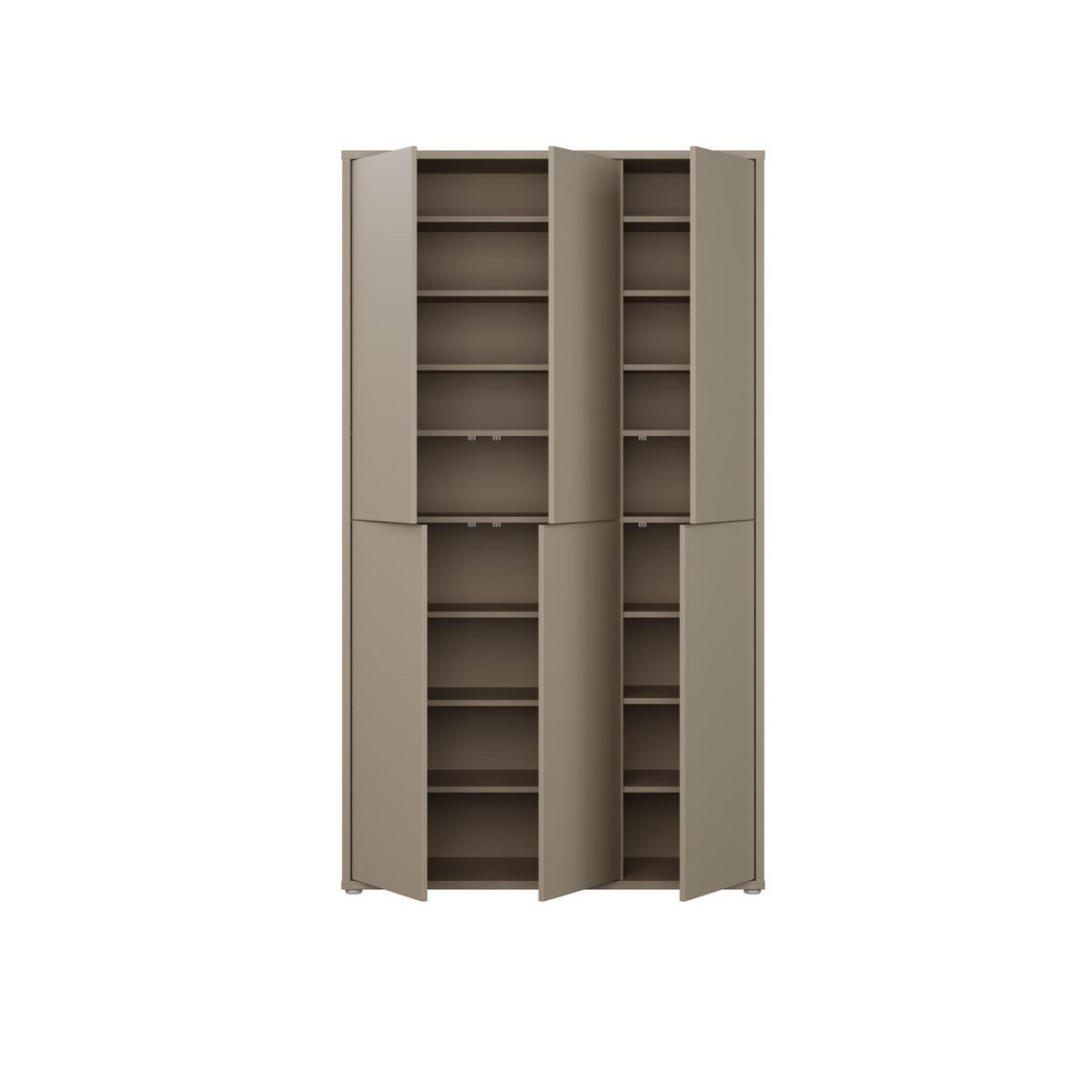 SCHUHSCHRANK Taupe  - Taupe/Grau, MODERN, Holzwerkstoff/Kunststoff (109,2/191,9/34,9cm) - Modern Living