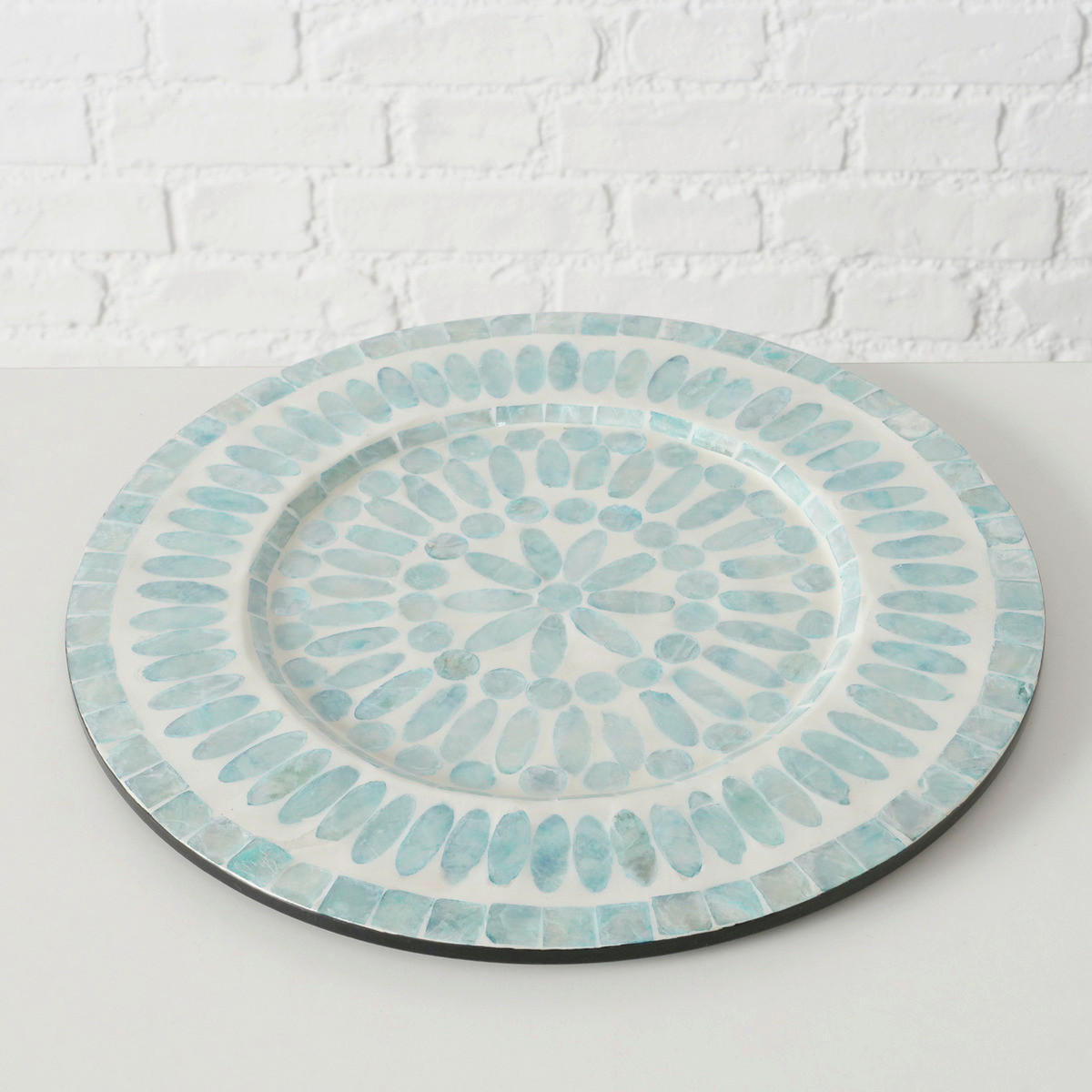 TELLER Türkis 32 cm  - Türkis, Basics, Naturmaterialien/Holzwerkstoff (32cm) - Boltze Home