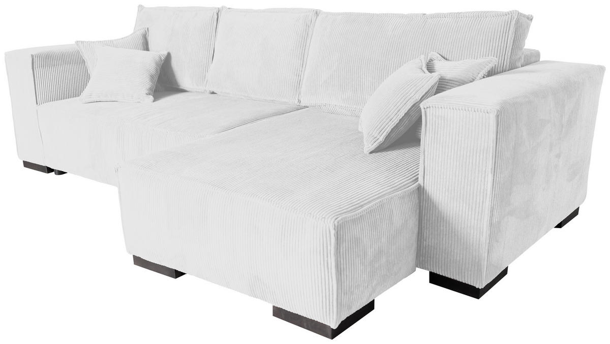 ECKSOFA  in Cord Perlmutt  - Perlmutt/Braun, KONVENTIONELL, Holz/Textil (293/160cm) - Carryhome