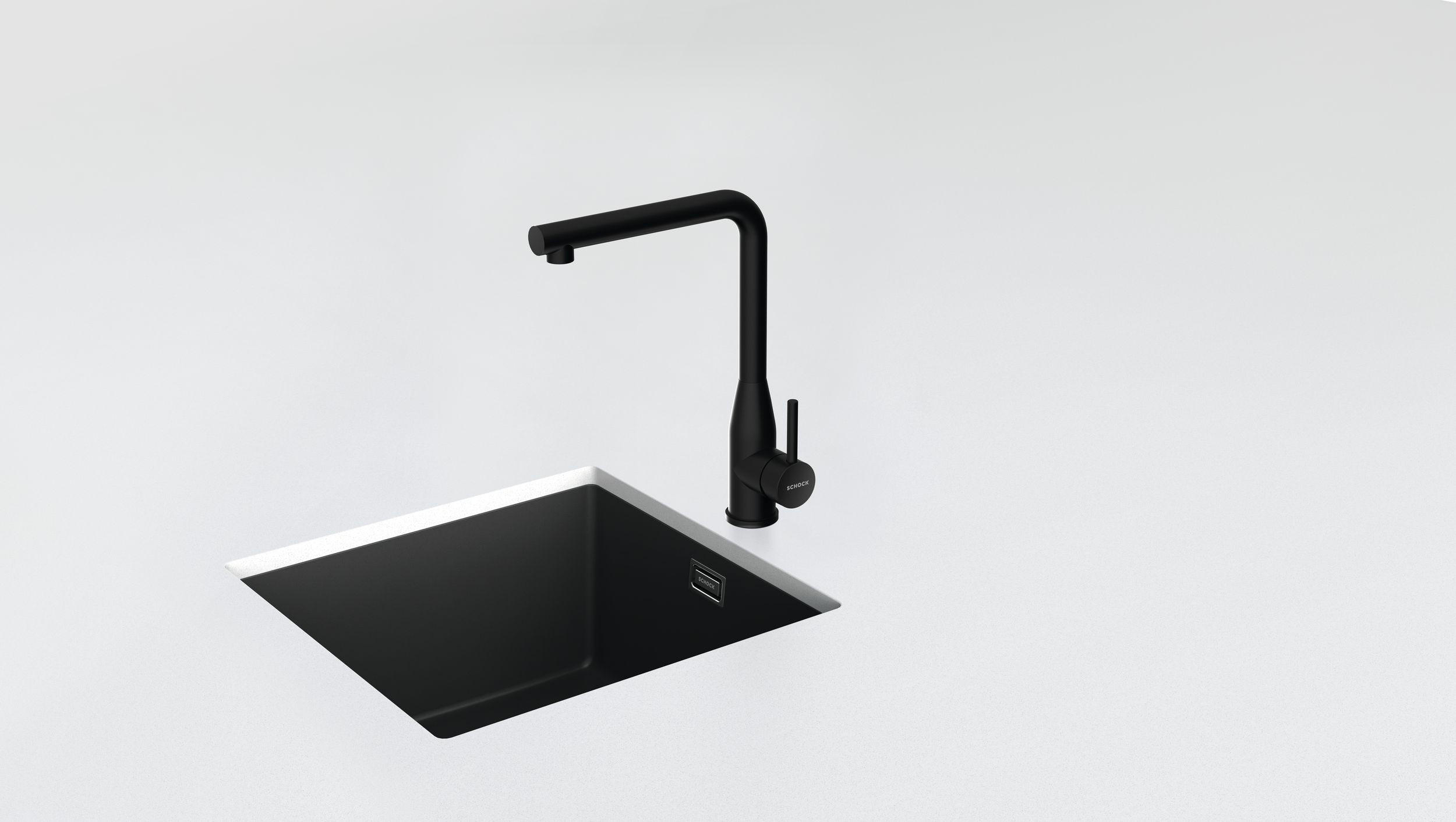 KÜCHENARMATUR 518027PUR  - Schwarz, Basics, Metall (9,5/32,5/25,3cm) - Schock