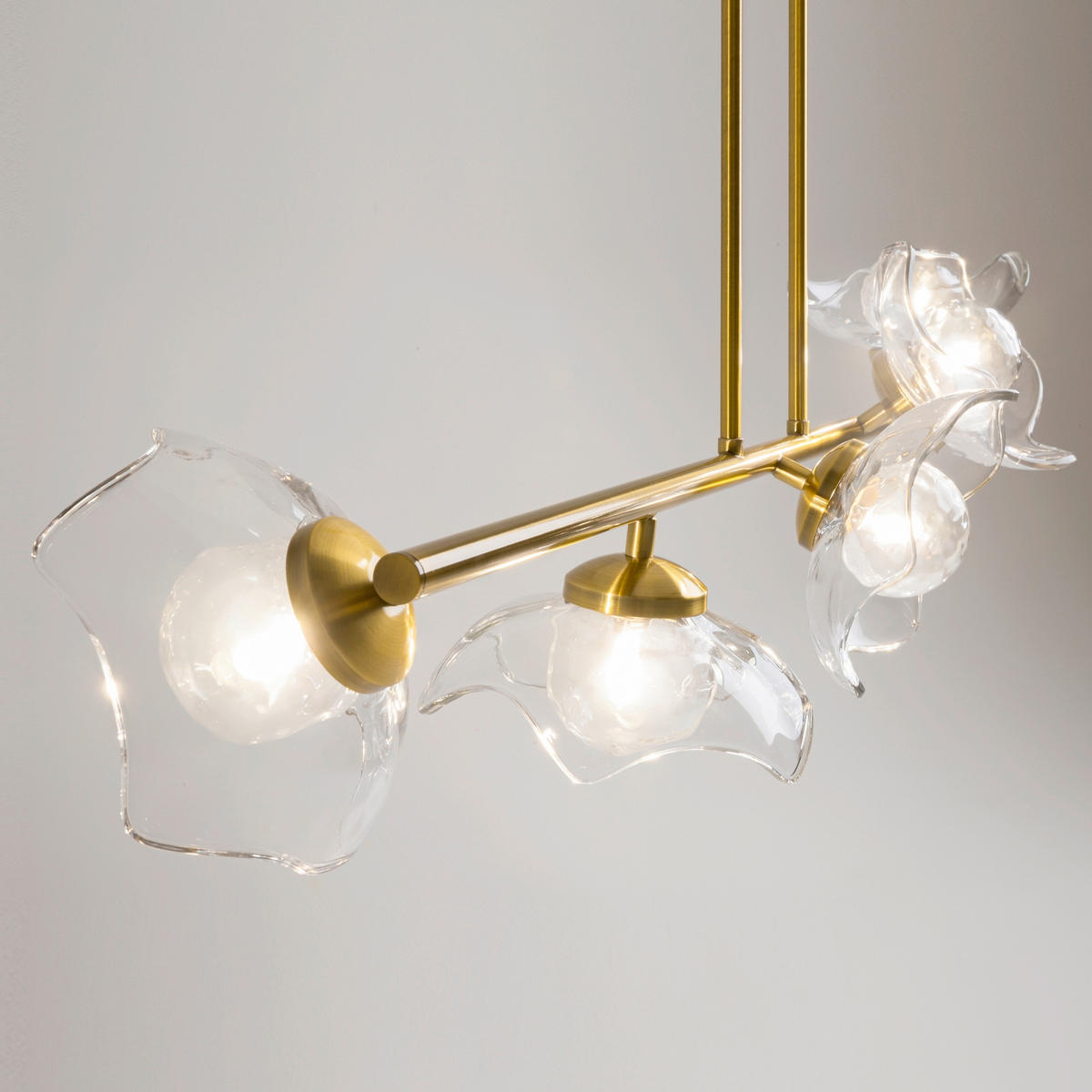 PENDELLAMPA Miracle 110/84,4/30,9 cm  - mässingsfärgad/transparent, Design, metall (110/84,4/30,9cm) - MAYTONI
