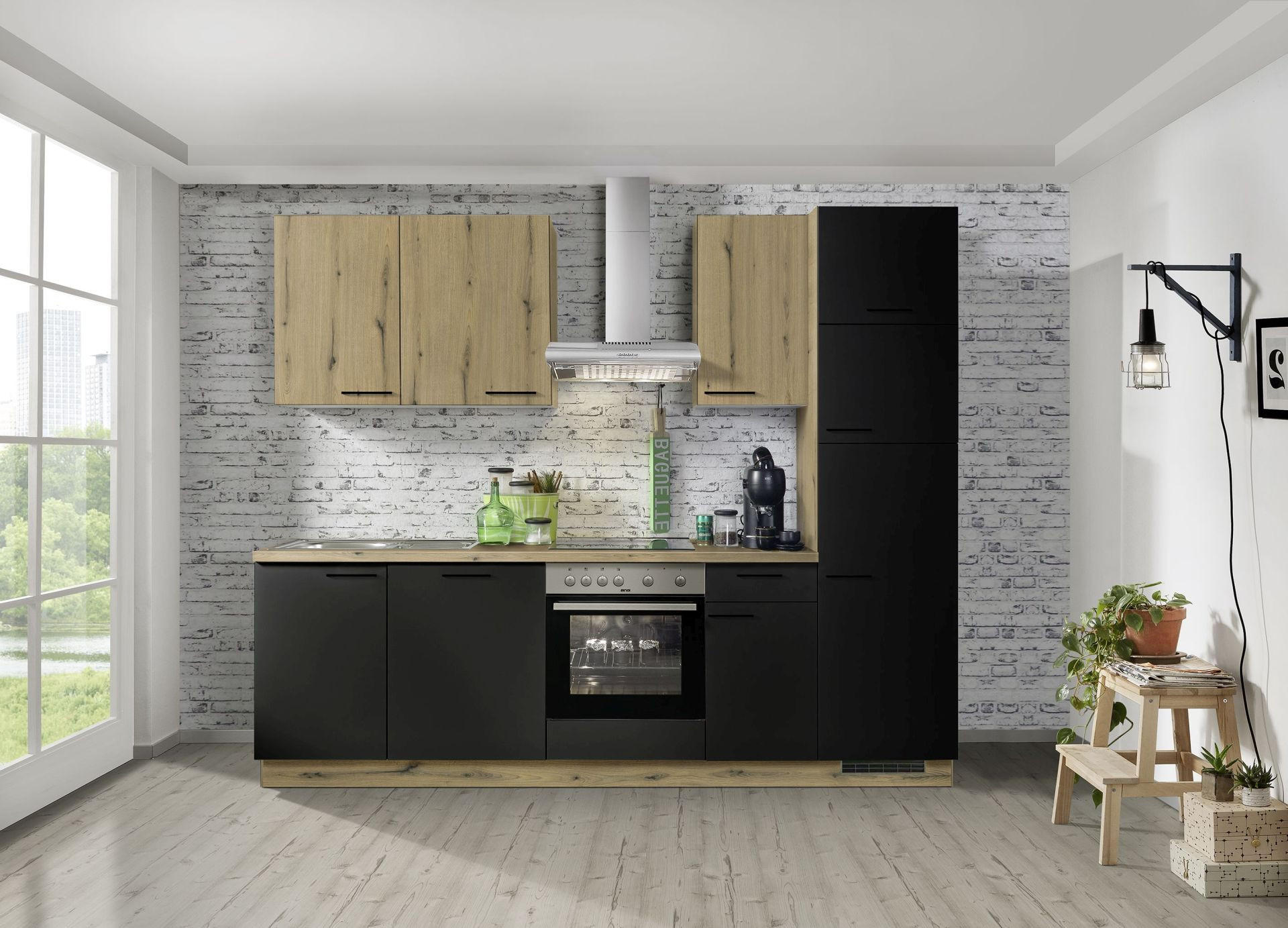 BLOK KUHINJA BEZ APARATA - Design, drvni materijal (270cm) - Welnova