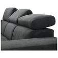 ECKSOFA  in Webstoff Dunkelgrau  - Dunkelgrau/Schwarz, KONVENTIONELL, Holz/Textil (244/283cm) - Carryhome