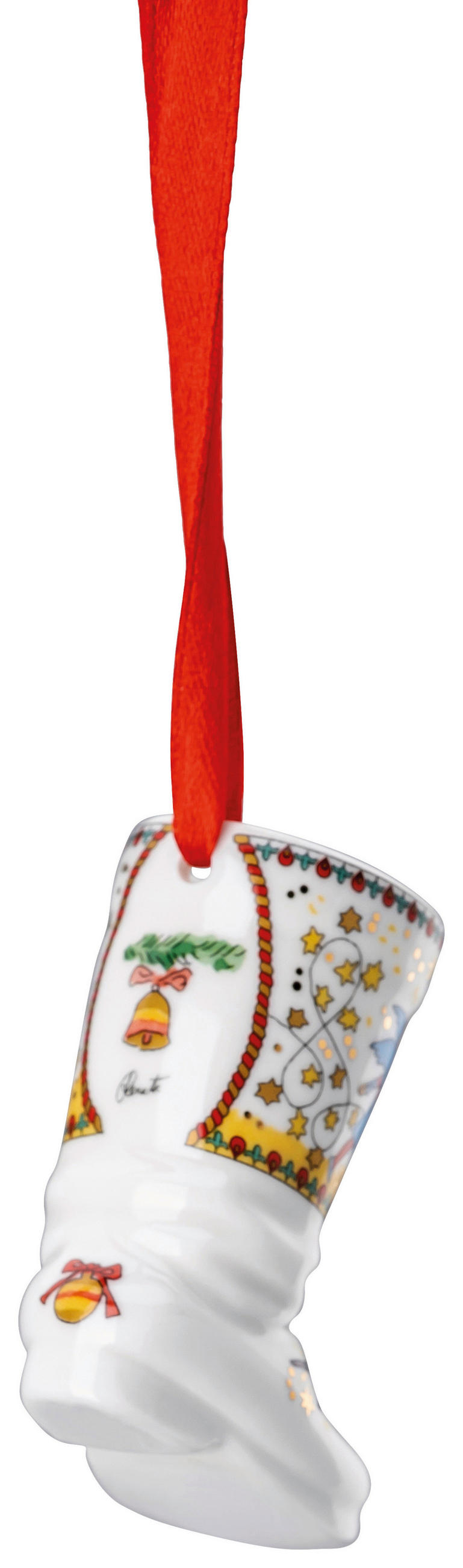 Ministiefel "Sternentänzer" 24  - Multicolor/Weiß, MODERN, Keramik (5,5/5,5cm) - Hutschenreuther
